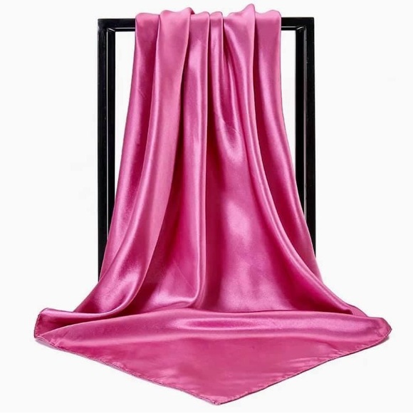 Satin Silk Head Scarf - Picture 2 of 7
